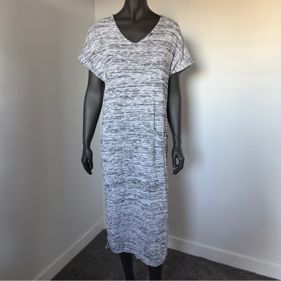 ☁️ Cotton Country by Parkhurst Gray Marled Knit Dress L - Picture 1 of 6